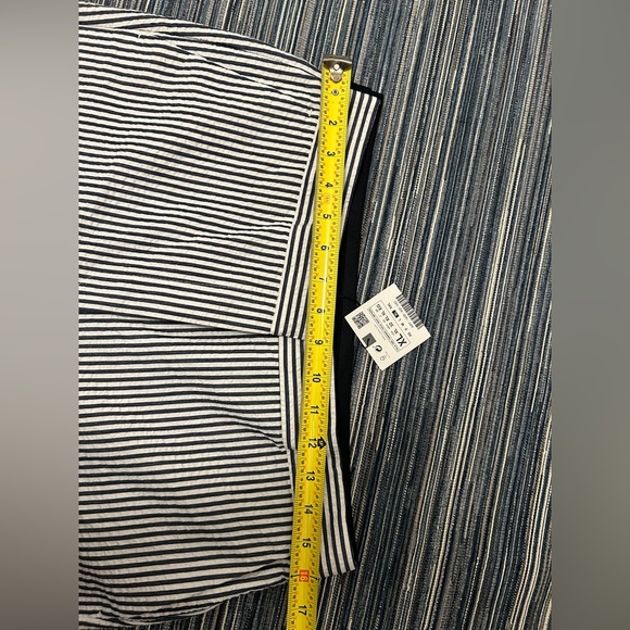 🆕Zara Women's Seersucker Pants Size XL Blue White Stretch Stripe - Picture 3 of 7